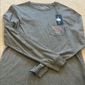 Southern Tide Gray Long Sleeve Tee Casual Comfort